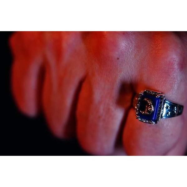 ラピスラズリ 三日月 ムーンフェイス ブラスゴールド アラベスク