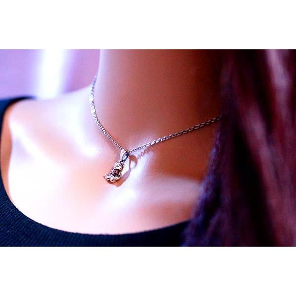 お座りクマ 熊 ベア リボン ゴールド シルバー925 レディース