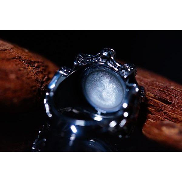 4ポイントスカル ドラゴンネイル爪留め グラスコートビッグブルーアイ