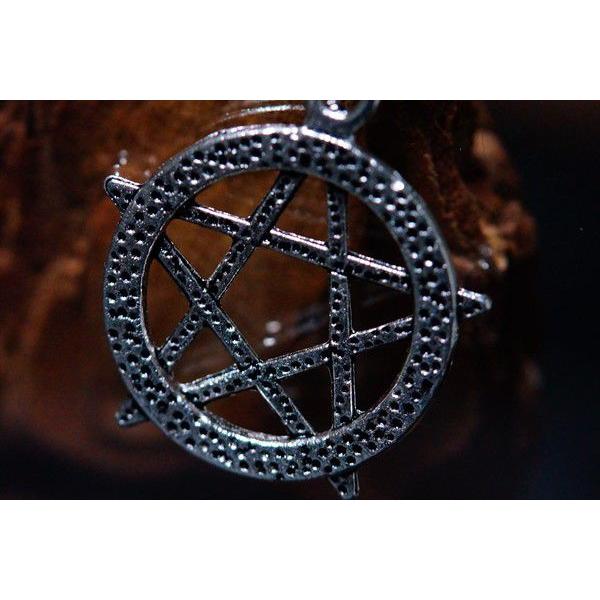 魔法陣図形(五芒星)デザイン サークルスターシルバーコーティング