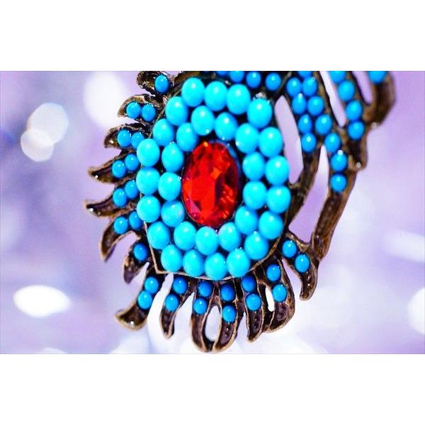 Indian Jewelry インディアンジュエリー風フェザー(羽) ブルー Indian Jewelry インディアンジュエリー風フェザー(羽) ブルー