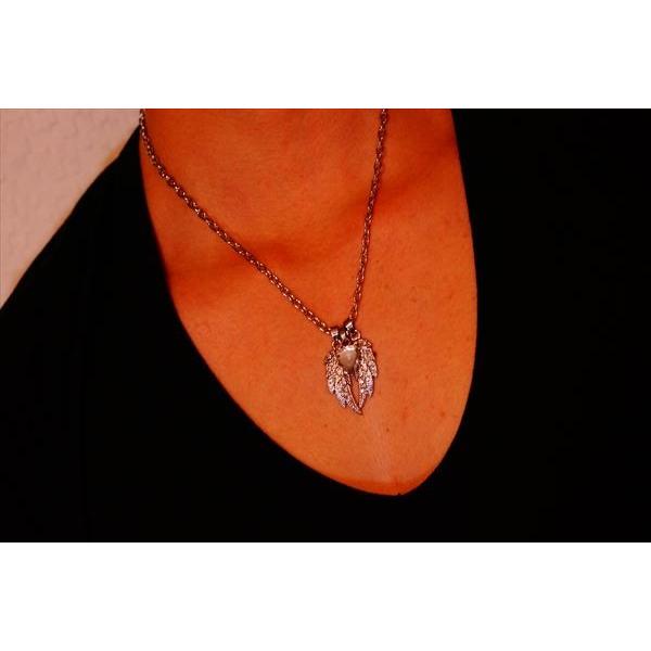 ハートシェイプカットクリアビーズ&エンジェルフェザー(天使の羽