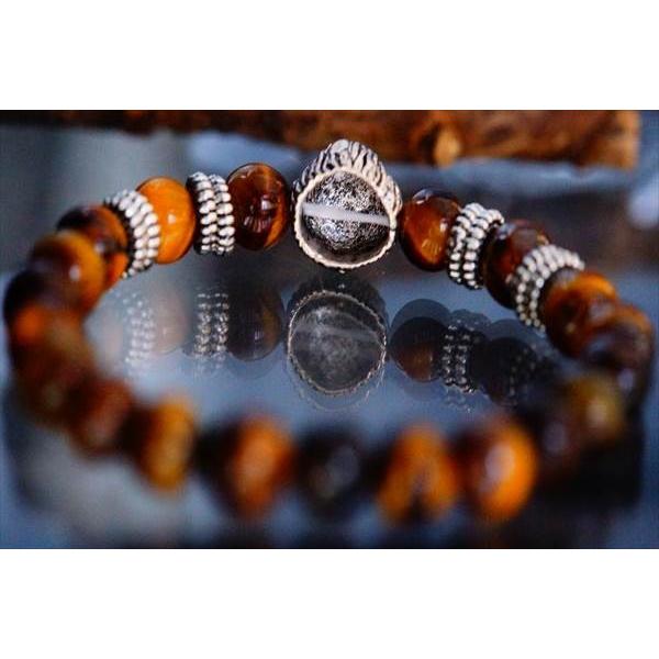 天然石 タイガーアイ(虎眼石) 百獣の王・ライオン(獅子)チャーム・ワン