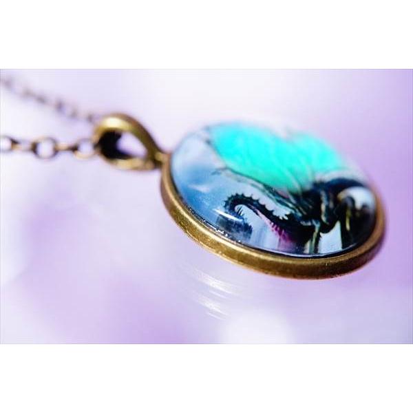 ブルーウイング・ドラゴン(青い翼の龍)デザイン アンティークゴールド