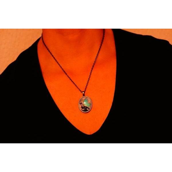 ブルーウイング・ドラゴン(青い翼の龍)デザイン アンティークゴールド