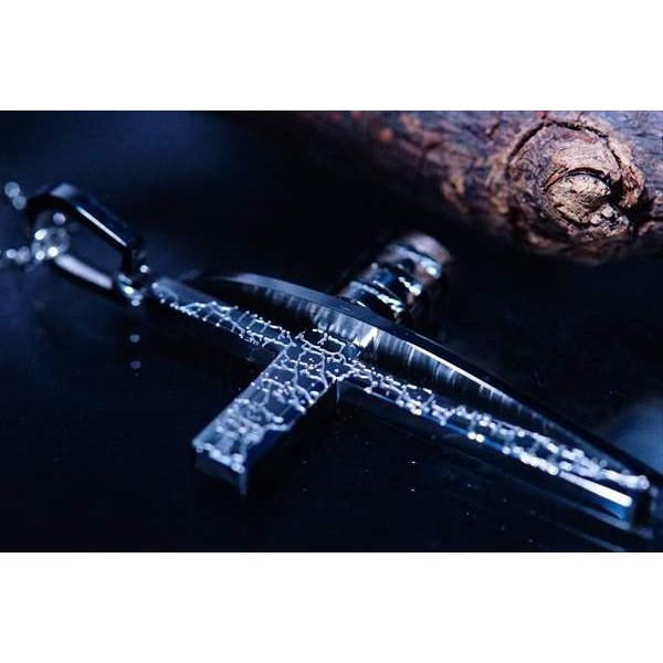 幾何学模様彫り&4列メカニカルパーツ装飾 アシンメトリークロス(十字架