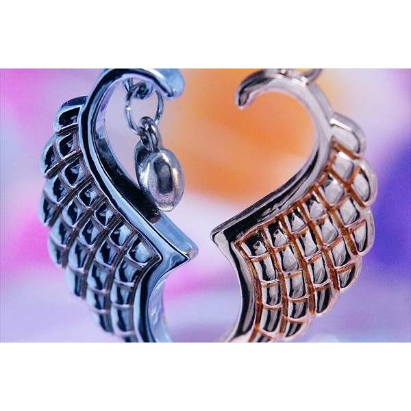 二人で1つのハートインハート」エンジェルフェザー(天使の羽)デザイン