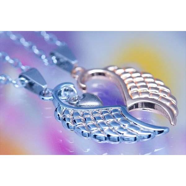 二人で1つのハートインハート」エンジェルフェザー(天使の羽)デザイン