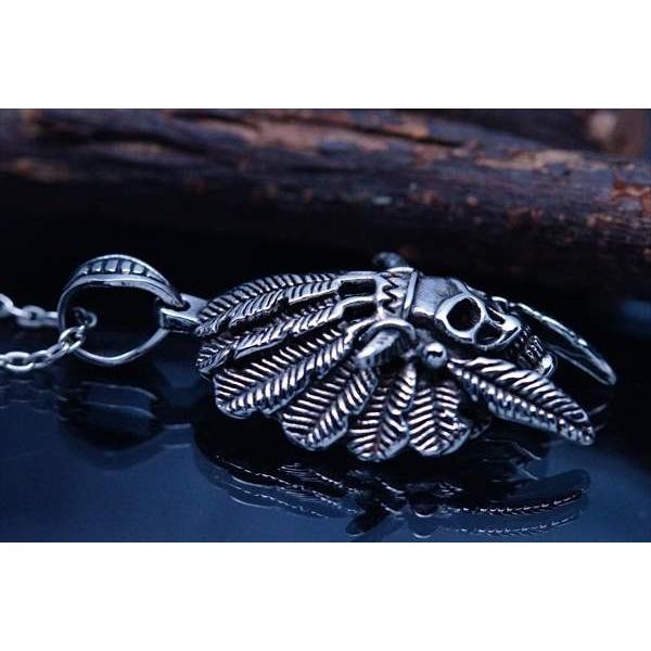 Indian Jewelry ステンレス ペンダント ネックレス メンズ Indian Jewelry ステンレス ペンダント ネックレス メンズ