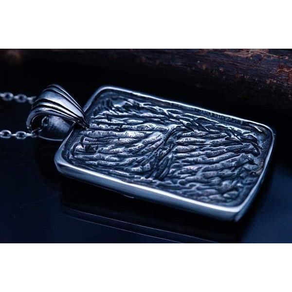 ステンレス ペンダント ネックレス メンズ 鳳凰 霊長 鳥 バード 蓮 花