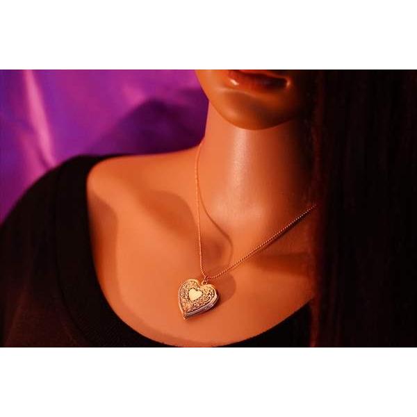 K18 ハートモチーフ ロケットペンダントネックレス 楽天市場】ハート型 ダイヤモンド と小鳥と花 シルバー ロケット