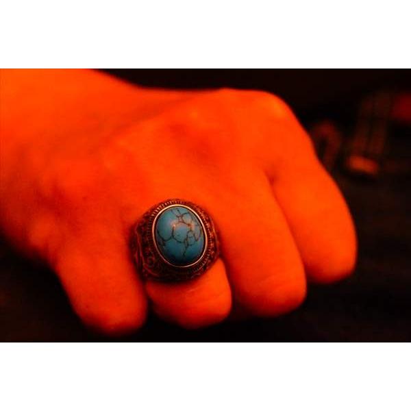 Indian Jewelry インディアンジュエリー風 ツタ彫り ビーズ ターコイズ