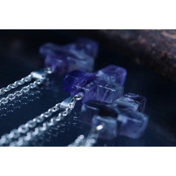 ゴシックアクセサリーセット　クロス　ローズ　アメジスト 天然石 アメジスト 十字架 クロス シンプル メンズ レディース