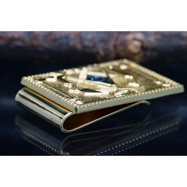 金色 ゴージャス マネークリップ 秘密結社 フリーメイソン ホルスの目