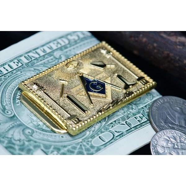 金色 ゴージャス マネークリップ 秘密結社 フリーメイソン ホルスの目