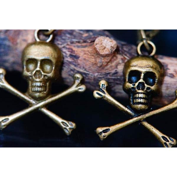 パイレーツスカル 海賊旗デザイン 髑髏 骨 メンズ ペンダント