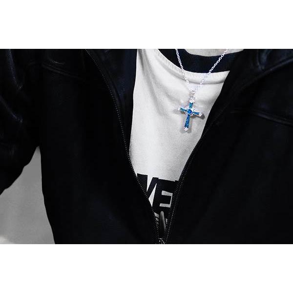 十字架 クロス ケルト ペンダント ネックレス (ブルー/レッド/グリーン