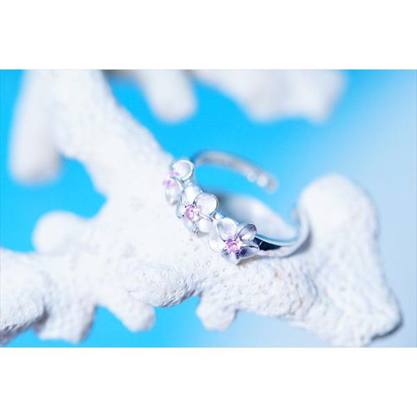 ハワイアンジュエリー ピンク 3連 3つのプルメリア(花)ピンク