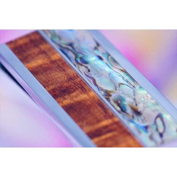 ハワイアンジュエリー コアウッド アバロンシェル 貝 ハーフデザイン