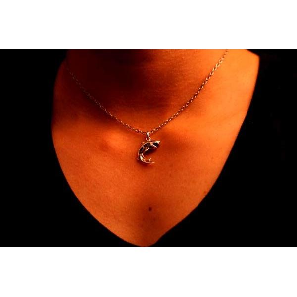 ハワイアンジュエリー サメ シャーク 天然 黒蝶貝 シェル 歯