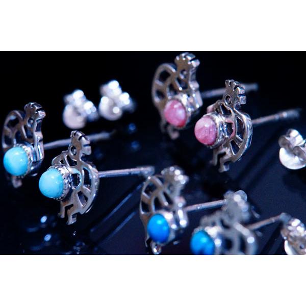 Indian Jewelry インディアンジュエリー ピアス ココペリ 精霊 ナバホ