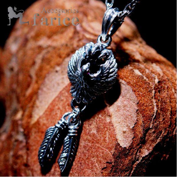 Indian Jewelry イーグル(鷲) クロー(爪) 2フェザー(羽)ドロップ