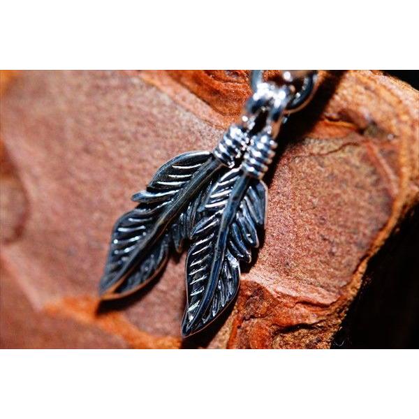 Indian Jewelry 2連 フェザー(羽)モチーフ 2パーツドロップデザイン