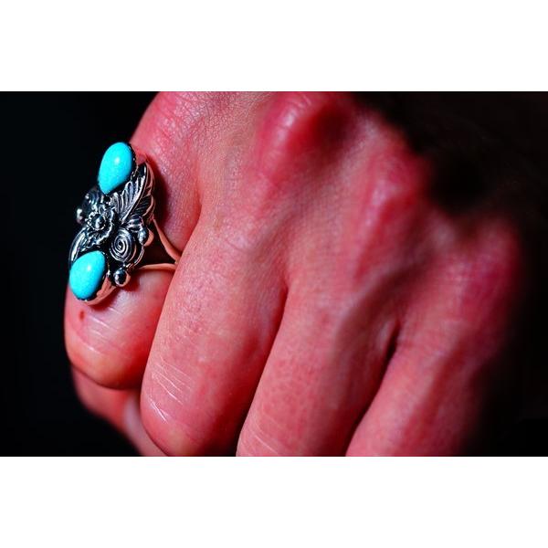 インディアンジュエリー　リング　2点セット　ターコイズ インディアンジュエリー ターコイズ / オニキス リング