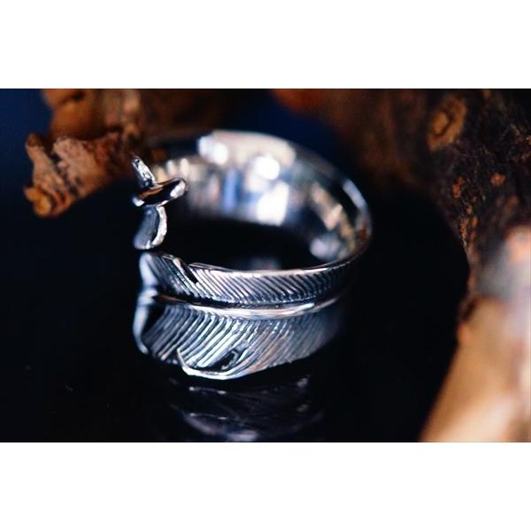 Indian Jewelry フェザー(羽)モチーフ ラウンドデザイン メンズ