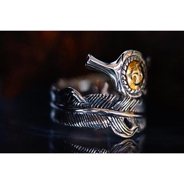 激安‼️シルバー925 羽根はフェザー鷲イーグルフェザーデザインリング 22号 Indian Jewelry フェザー(羽)ラウンドデザイン イーグル(鷲