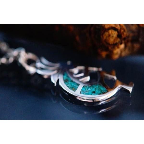 Indian Jewelry ココペリ(精霊)デザインプレート 天然石 ターコイズ