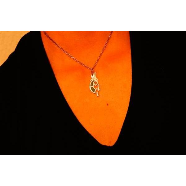 Indian Jewelry ココペリ(精霊)デザインプレート 天然石 ターコイズ