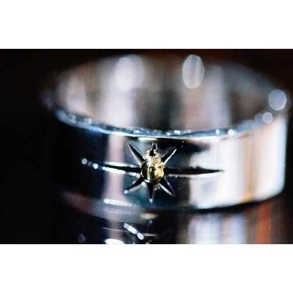 Indian Jewelry イエローゴールド・サン(太陽)ワンポイント装飾 エッジ