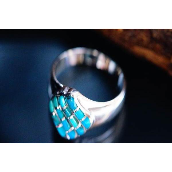 インディアンジュエリー　インレイ　シルバー　ターコイズ　1点もの インディアンジュエリー インレイ シルバー ターコイズ 1点もの