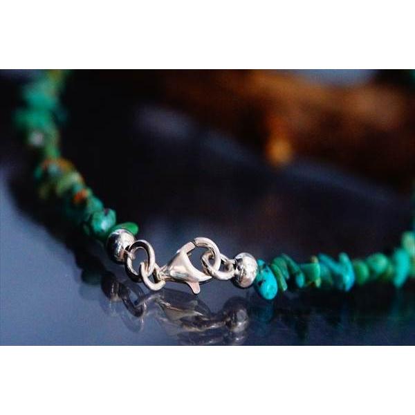 天然石 グリーンターコイズ ドリームキャッチャー 緑 ターコイズ 細石デザイン メンズ レディース インディアンジュエリー シルバー925 ブレスレット | Indian Jewelry | 04