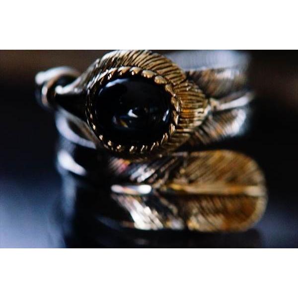 Indian Jewelry イーグルフェザー・ラウンド型 ブラックスター