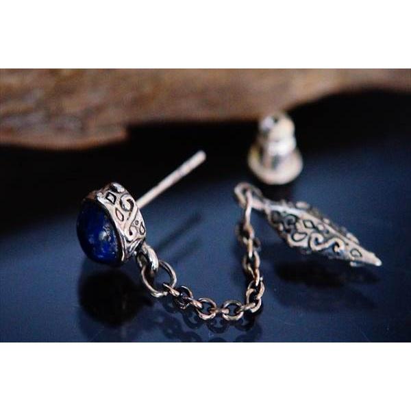 Indian Jewelry ラピスラズリ装飾 ツタ紋様彫り・アローヘッド(鏃