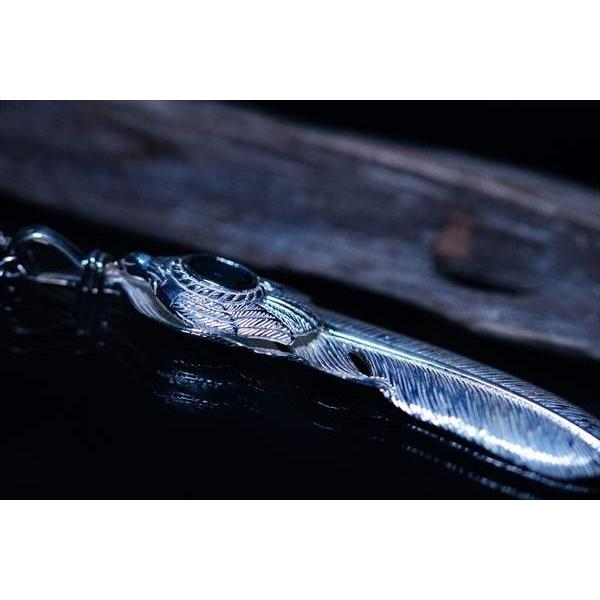 Indian Jewelry 天然石 ロンドンブルートパーズ&イーグル立体装飾