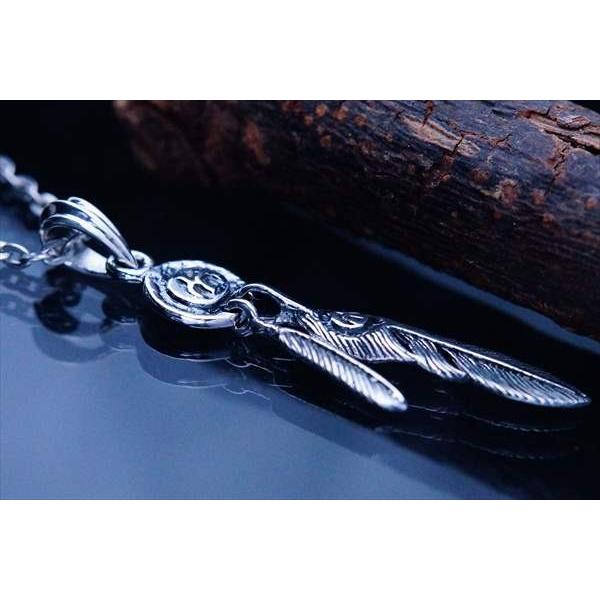 Indian Jewelry イーグルプレート&2フェザー(鷲と羽)ドロップ