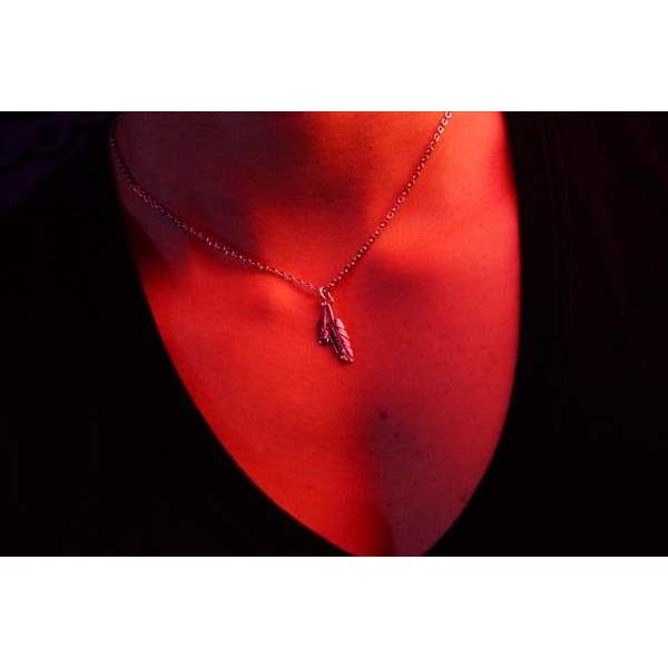 Indian Jewelry 2フェザー(羽)ドロップデザイン ブラックキュービック 