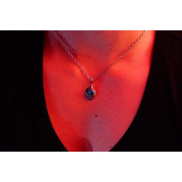 Indian Jewelry 天然石 ターコイズ&ブラスゴールド・縄目縁取り装飾