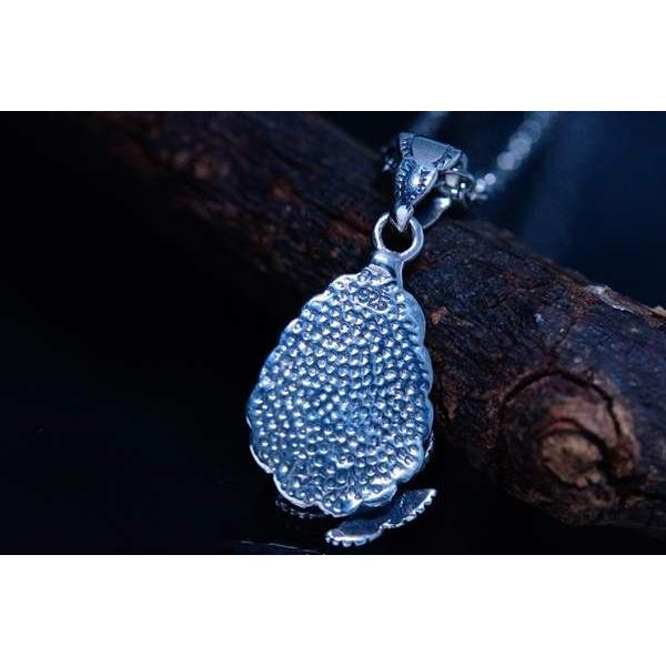 Indian Jewelry 天然石 オニキス&イーグル(鷲)立体装飾 縄目縁取り