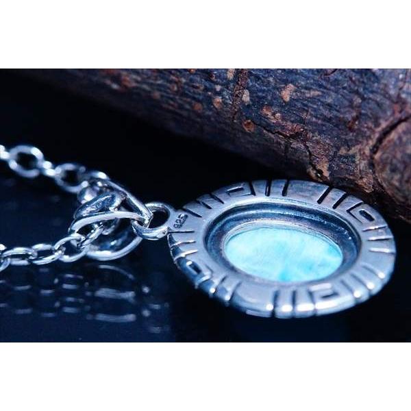 Indian Jewelry 天然石 ラリマー装飾 スパイラル(水・旋風 Indian Jewelry 天然石 ラリマー装飾 スパイラル(水・旋風