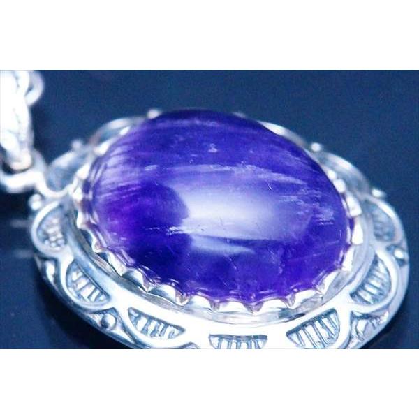 Indian Jewelry 天然石 アメジスト(紫水晶) 縁取り&バチカン