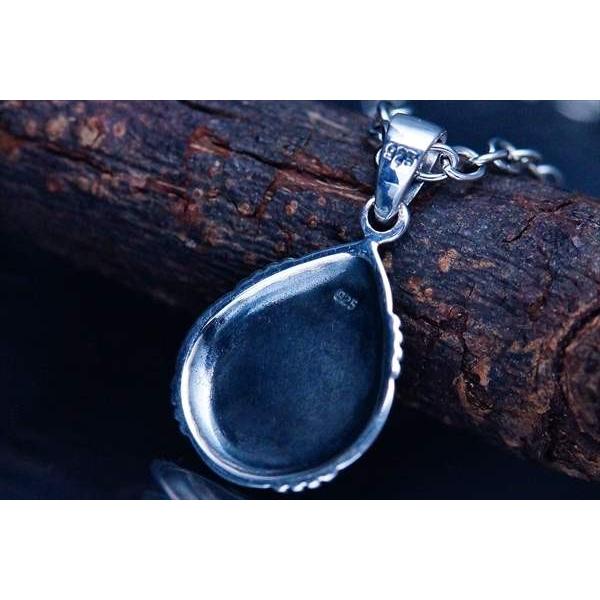 Indian Jewelry 天然石 レッドタイガーアイ(赤虎眼石)装飾 縁取り銀の