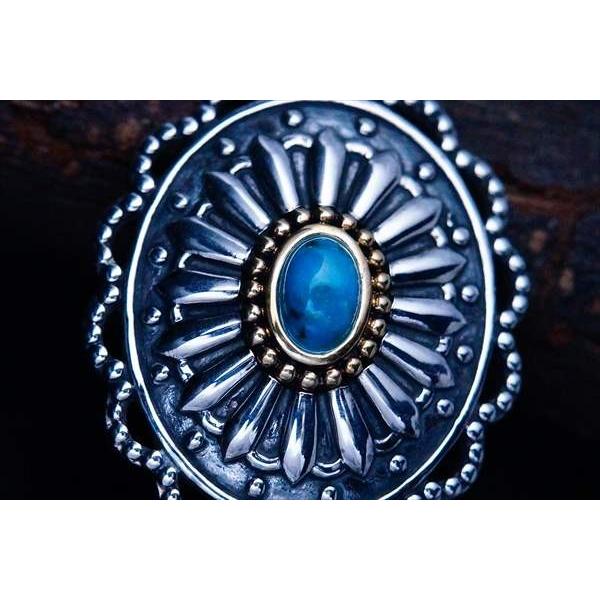 Indian Jewelry 天然石 ターコイズ イエローゴールド・ワン Indian Jewelry 天然石 ターコイズ イエローゴールド・ワン
