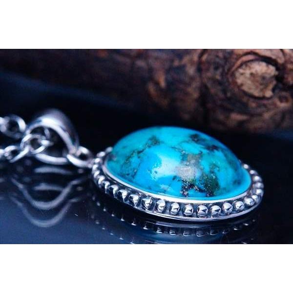 Indian Jewelry 天然石 ターコイズ装飾 縁取り銀の玉飾り Indian Jewelry 天然石 ターコイズ装飾 縁取り銀の玉飾り