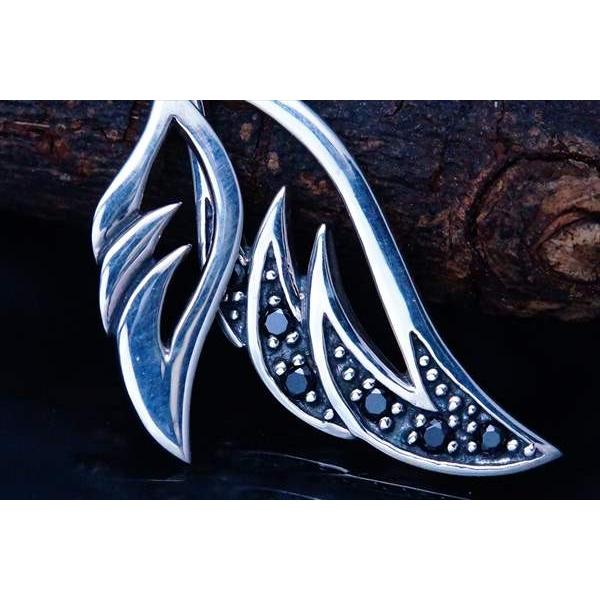 Indian Jewelry イーグルウイング(鷲の翼) フェザー(羽)透かし彫り  