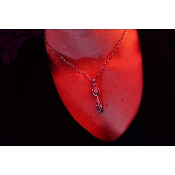 Indian Jewelry シェル&レッドコーラル&ジェット フラワー&フェザー(花