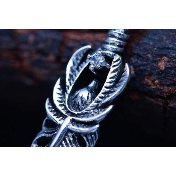 Indian Jewelry アメリカンイーグル(鷲) フェザー(羽)アレンジ クリア